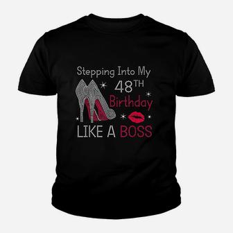 Stepping Into My 48Th Birthday Like A Boss Funny Youth T-shirt | Crazezy