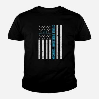 Sterile Processing Technician Us Flag Funny Tech Youth T-shirt | Crazezy