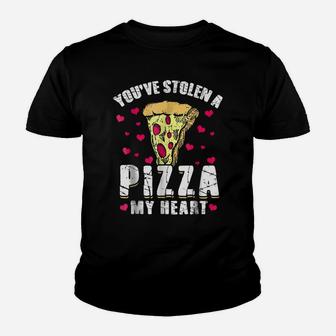 Stolen Pizza My Heart Funny Valentines Day Shirt Food Gift Youth T-shirt | Crazezy DE