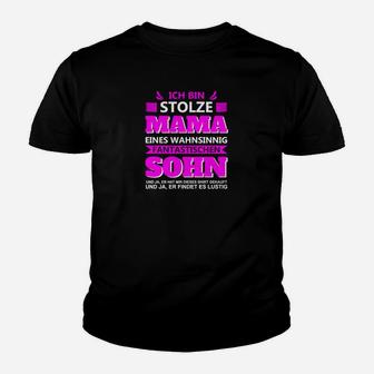 Stolze Mama Eines Fantastischen Sohnes Kinder Tshirt, Liebevolles Mutter Design - Seseable