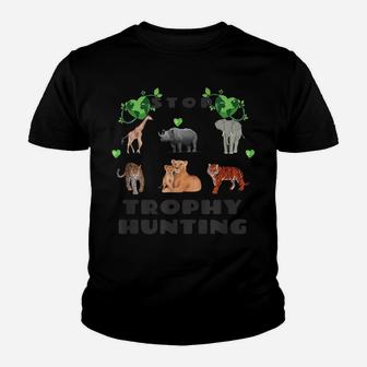 Stop Trophy Hunting Animal Welfare Youth T-shirt | Crazezy DE