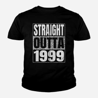 Straight Outta 1999 22Th Birthday Funny 22 Years Old Zip Hoodie Youth T-shirt | Crazezy UK