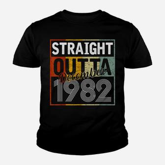 Straight Outta December 1982 Men Women Vintage 39Th Birthday Youth T-shirt | Crazezy