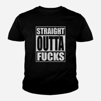 Straight Outta Fcks Funny Youth T-shirt | Crazezy