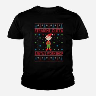 Straight Outta Santa's Workshop Youth T-shirt - Monsterry AU