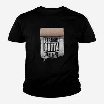 Straight Outta Toilet Paper Youth T-shirt | Crazezy
