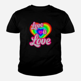 Straight Support Lgbtq Love Is Love Gay Pride Rainbow Youth T-shirt - Monsterry UK