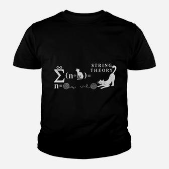 String Theory Cat Math Science Youth T-shirt | Crazezy DE