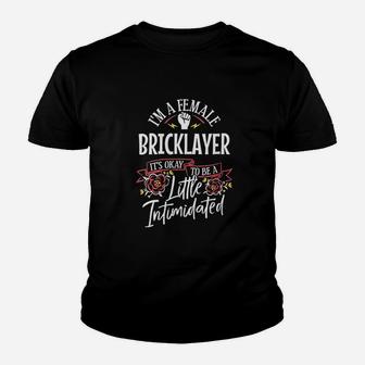Strong Woman Bricklayer Funny Birthday Gift Idea Youth T-shirt | Crazezy UK