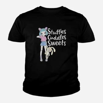 Stuffies Cuddles Sweets Youth T-shirt | Crazezy