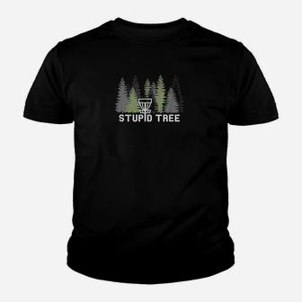 Stupid Tree Funny Disc Golf Frolf Youth T-shirt | Crazezy