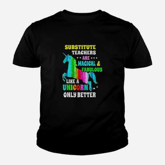 Substitute Teachers Unicorn Gift For Teacher Youth T-shirt | Crazezy UK