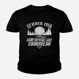 Summer 1980 Camp Crystal Lake Counselor Youth T-shirt | Crazezy