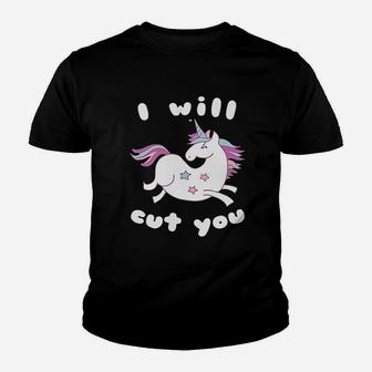 Summer I Will Cut You Unicorn Yoga Tops Youth T-shirt | Crazezy CA