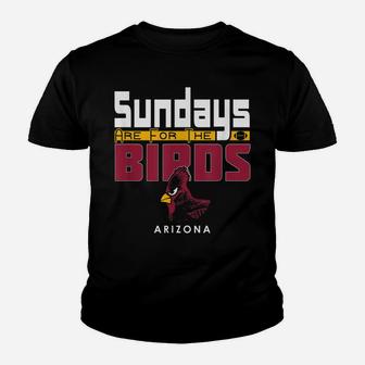 Sundays Are For The Birds Arizona Varsity Retro Football Youth T-shirt | Crazezy CA