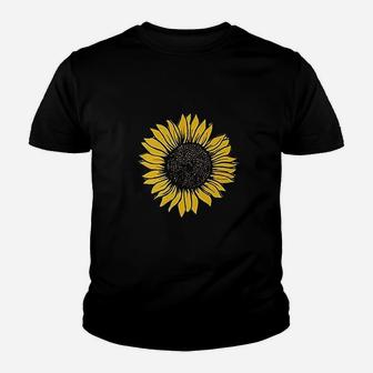 Sunflower Cute Funny Graphic Youth T-shirt | Crazezy
