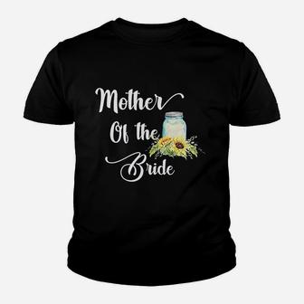 Sunflower Wedding Matching Bridal Party Mother Of Bride Youth T-shirt | Crazezy
