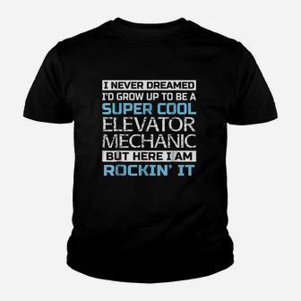 Super Cool Elevator Mechanic Youth T-shirt | Crazezy AU
