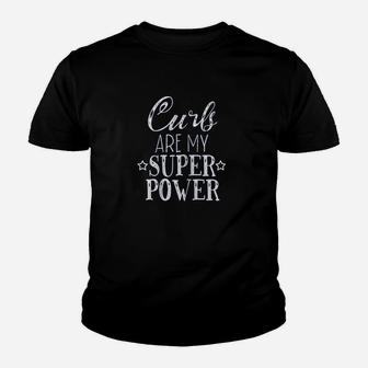Super Power Curly Hair Dont Care Youth T-shirt | Crazezy DE