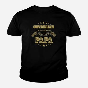 Superhelden Papa Kinder Tshirt, Vatertag Aufdruck ohne Umhang - Seseable