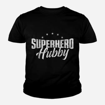 Superhero Hubby Matching Family Gift S Youth T-shirt | Crazezy