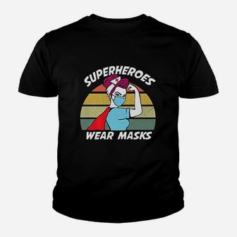 Superheroes Wear Retro Nurse Youth T-shirt | Crazezy