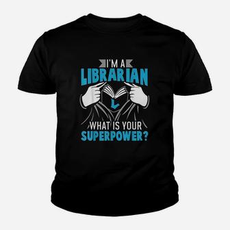 Superpower Librarian Youth T-shirt | Crazezy DE