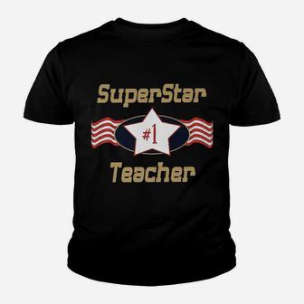Superstar Number One Teacher - Best Teacher Ever Youth T-shirt | Crazezy