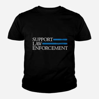 Support Law Enforcement Youth T-shirt | Crazezy CA