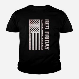 Support Our Troops Red Friday Zip Youth T-shirt | Crazezy UK