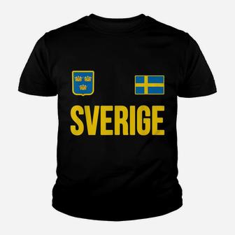 Sweden T-Shirt Swedish Flag Sverige Gift Love Souvenir Youth T-shirt | Crazezy UK