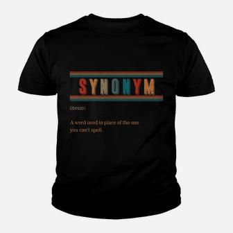 Synonym Noun Definition Grammar Teacher Bookworm Christmas Sweatshirt Youth T-shirt | Crazezy CA