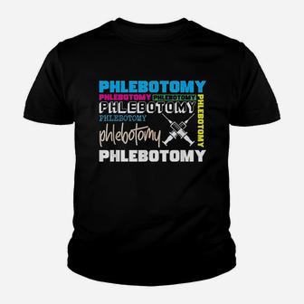 Syringe Phlebotomy Blood Donor Youth T-shirt | Crazezy
