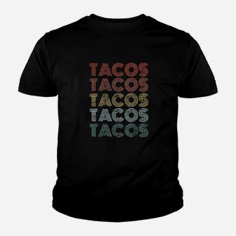 Tacos Retro Men Women Taco Vintage Tuesday Mexican Food Youth T-shirt | Crazezy