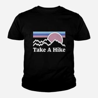 Take A Hike Mountain Graphic Rocky Mountains Nature Youth T-shirt | Crazezy AU