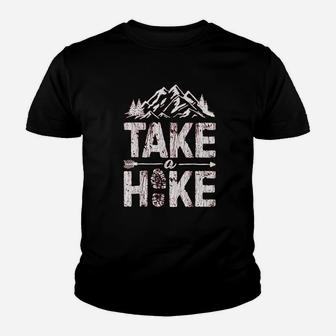 Take A Hike Outdoor Hiking Nature Hiker Vintage Youth T-shirt | Crazezy DE