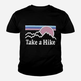 Take A Hike Printed Camping Hiking Graphic Youth T-shirt | Crazezy