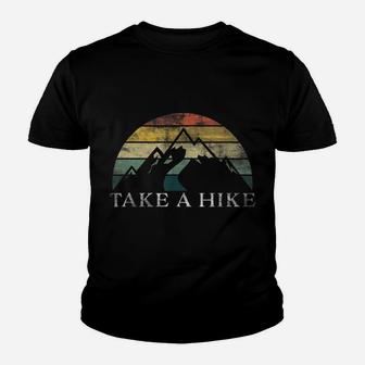 Take A Hike Retro Weathered Outdoor Hiking Youth T-shirt | Crazezy