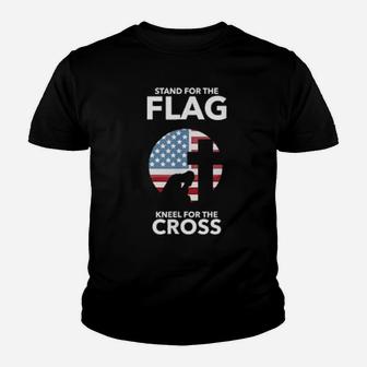 Tand For The Flag Kneel For The Cross Patriot Youth T-shirt - Monsterry AU