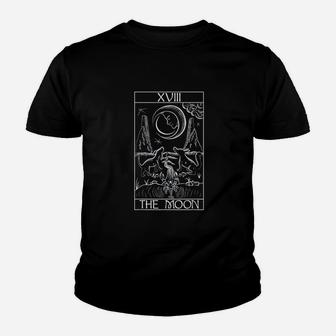 Tarot Card The Moon Xviii Occult Vintage Youth T-shirt | Crazezy UK