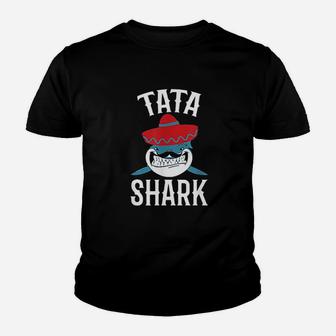Tata Shark Funny Spanish Daddy Gift Youth T-shirt | Crazezy