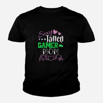 Tatted Gamer Mom Youth T-shirt | Crazezy AU