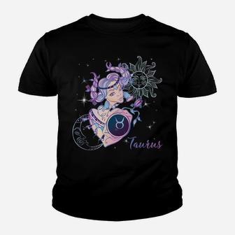 Taurus Zodiac Sign Woman | Taurus Horoscope Astrology Sweatshirt Youth T-shirt | Crazezy UK