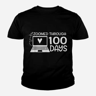 Teacher 100Th Day Of School Gift - Zoomed Through 100 Days Youth T-shirt | Crazezy AU