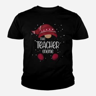 Teacher Gnome Matching Family Pajamas Christmas Gift Youth T-shirt | Crazezy