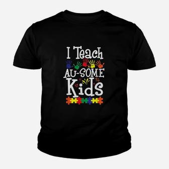 Teacher Puzzle Piece Students Autistic Teach Youth T-shirt | Crazezy