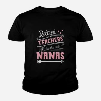 Teacher Retirement Best Nanas Hearts Grandma Youth T-shirt | Crazezy DE