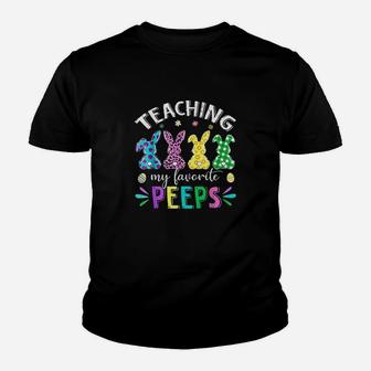 Teaching My Favorite Peep Funny Cute Bunny Youth T-shirt | Crazezy UK