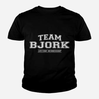 Team Bjork | Proud Family Surname, Last Name Gift Youth T-shirt | Crazezy UK