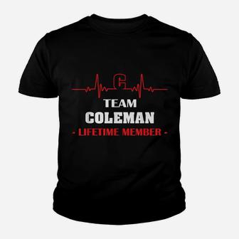 Team Coleman Lifetime Member Blood Completely Family Youth T-shirt | Crazezy CA